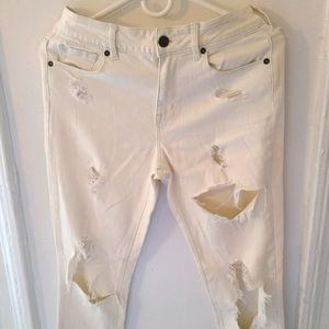 Bullhead Denim Co All White Jeans Size 7 High Rise